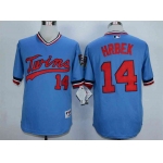 Men's Minnesota Twins #14 Kent Hrbek Blue Cooperstown Jersey