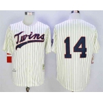 Men's Minnesota Twins #14 Kent Hrbek Cream 1969 Throwback Jersey