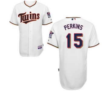 Men's Minnesota Twins #15 Glen Perkins 2014 White Jersey