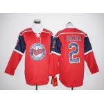 Men's Minnesota Twins #2 Brian Dozier Red Long Sleeve Baseball Jersey