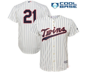 Men's Minnesota Twins #21 Jason Castro Cream Alternate Stitched MLB Majestic Cool Base Jersey