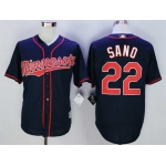 Men's Minnesota Twins #22 Miguel Sano Blue New Cool Base Jersey