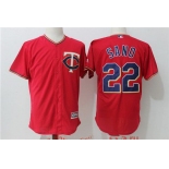 Men's Minnesota Twins #22 Miguel Sano Red Alternate Stitched MLB Majestic Cool Base Jersey