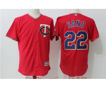 Men's Minnesota Twins #22 Miguel Sano Red Alternate Stitched MLB Majestic Cool Base Jersey