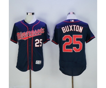 Men's Minnesota Twins #25 Byron Buxton Navy Blue 2016 Flexbase Majestic Baseball Jersey