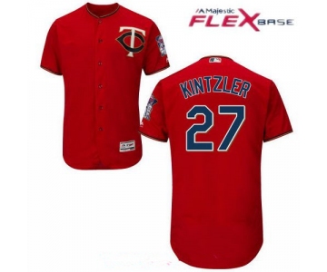 Men's Minnesota Twins #27 Brandon Kintzler Scarlet Red Stitched MLB Majestic Flex Base Jersey