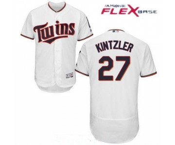 Men's Minnesota Twins #27 Brandon Kintzler White Home Stitched MLB Majestic Flex Base Jersey