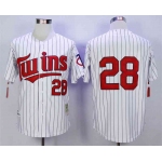 Men's Minnesota Twins #28 Bert Blyleven White 1991 Throwback Jersey