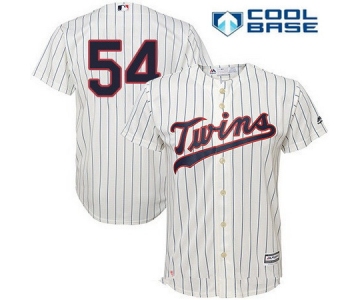 Men's Minnesota Twins #54 Ervin Santana Cream Alternate Stitched MLB Majestic Cool Base Jersey