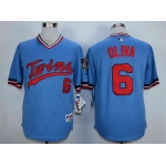 Men's Minnesota Twins #6 Tony Oliva Blue Cooperstown Jerse