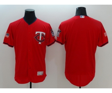 Men's Minnesota Twins Blank Red Fashion Stars & Stripes 2016 Flexbase MLB Independence Day Jersey