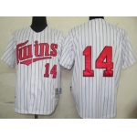 Minnesota Twins #14 Kent Hrbek 1991 White Throwback Jersey