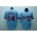 Minnesota Twins #14 Kent Hrbek Light Blue Throwback Jersey