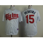 Minnesota Twins #15 Glen Perkins White Jersey