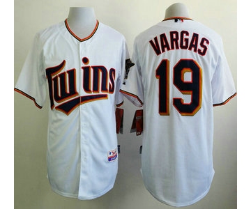 Minnesota Twins #19 Kennys Vargas 2015 White Jersey