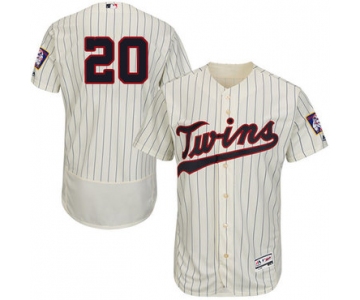 Minnesota Twins #20 Eddie Rosario Cream Strip Flexbase Authentic Collection Stitched Baseball Jersey