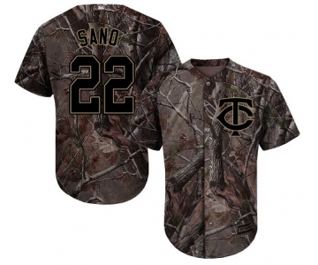 Minnesota Twins #22 Miguel Sano Camo Realtree Collection Cool Base Stitched MLB Jersey