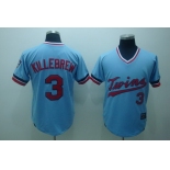 Minnesota Twins #3 Harmon Killebrew Light Blue Throwback Jersey