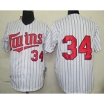 Minnesota Twins #34 Kirby Puckett 1991 White Throwback Jersey