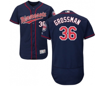 Minnesota Twins #36 Robbie Grossman Navy Blue Flexbase Authentic Collection Stitched Baseball Jersey