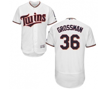 Minnesota Twins #36 Robbie Grossman White Flexbase Authentic Collection Stitched Baseball Jersey