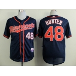 Minnesota Twins #48 Torii Hunter Navy Blue Jersey