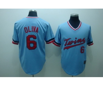 Minnesota Twins #6 Tony Oliva Light Blue Throwback Jersey