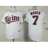 Minnesota Twins #7 Joe Mauer 2015 White Jersey