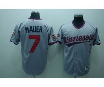 Minnesota Twins #7 Joe Mauer Gray Jersey