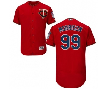 Minnesota Twins #99 Logan Morrison Red Flexbase Authentic Collection Stitched Baseball Jersey