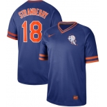 Mets #18 Darryl Strawberry Royal Authentic Cooperstown Collection Stitched Baseball Jersey