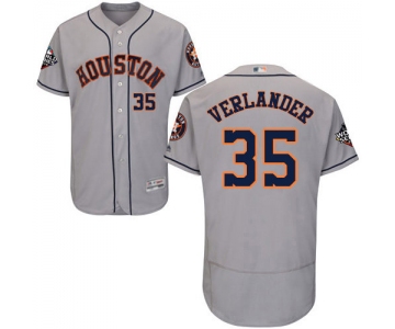 Astros #35 Justin Verlander Grey Flexbase Authentic Collection 2019 World Series Bound Stitched Baseball Jersey