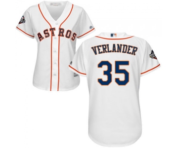 Astros #35 Justin Verlander White Home 2019 World Series Bound Women's Stitched Baseball Jersey