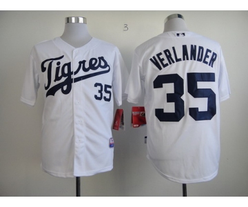 Detroit Tigers #35 Justin Verlander 2013 White Jersey