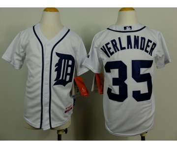 Detroit Tigers #35 Justin Verlander White Kids Jersey