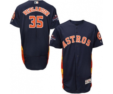 Men's Houston Astros #35 Justin Verlander Navy Blue Flexbase Authentic Collection 2017 World Series Champions Stitched MLB Jersey