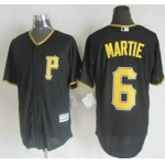 Men's Pittsburgh Pirates #6 Starling Marte Alternate Black 2015 MLB Cool Base Jersey
