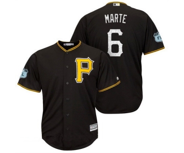 Men's Pittsburgh Pirates #6 Starling Marte Black 2017 Spring Training Stitched MLB Majestic Cool Base Jersey