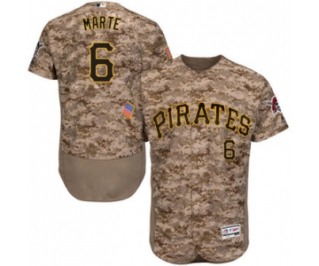 Men's Pittsburgh Pirates #6 Starling Marte Camo Collection 2016 Flexbase Majestic Baseball Jersey