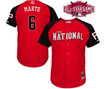 National League Pittsburgh Pirates #6 Starling Marte Red 2015 All-Star BP Jersey