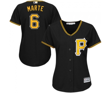 Pirates #6 Starling Marte Black Alternate Women's Stitched Baseball Jersey