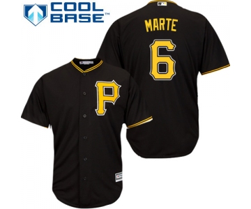 Pirates #6 Starling Marte Black Cool Base Stitched Youth Baseball Jersey