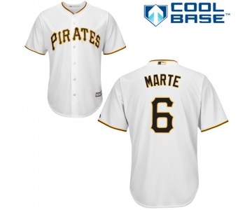 Pirates #6 Starling Marte White Cool Base Stitched Youth Baseball Jersey