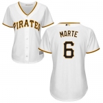 Pirates #6 Starling Marte White Home Women's Stitched Baseball Jersey