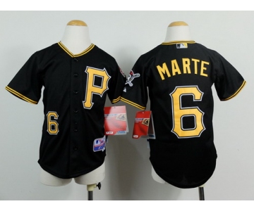 Pittsburgh Pirates #6 Starling Marte Black Kids Jersey