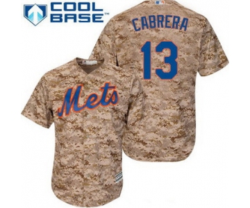 Men's New York Mets #13 Asdrubal Cabrera Camo Alternate Stitched MLB Majestic Cool Base Jersey