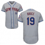 Men's New York Mets #19 Jay Bruce Gray Road 2016 Flex Base Majestic MLB Stitched Jersey