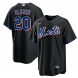 Men's New York Mets #20 Pete Alonso Black 2022 Cool Base Stitched Baseball Jersey