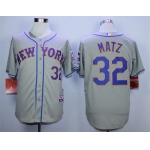 Men's New York Mets #22 Steven Matz Grey Cool Base Jersey