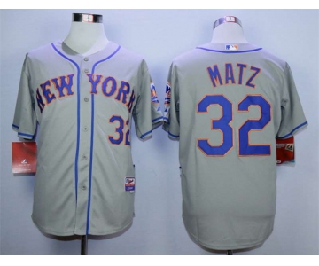 Men's New York Mets #22 Steven Matz Grey Cool Base Jersey